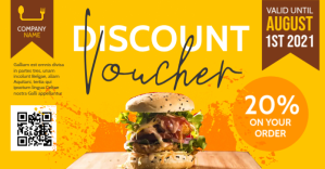 橙色 Discount Voucher Facebook Shared Image Template
