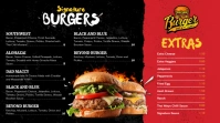 Burger Restaurant Menu Template Affichage numérique (16:9)