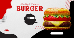 Burger Sale Facebook Ad Template Reklama na Facebooka