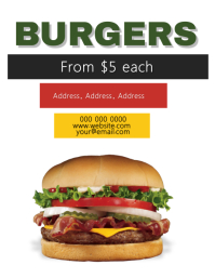 8 260 Burger Poster Customizable Design Templates Postermywall