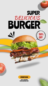 BURGER SHOP TEMPLATE Affichage numérique (9:16)