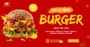 Burger social Facebook ads Facebook-Anzeige template
