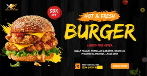 Burger social Facebook ads template