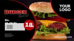 Black Burger Special Digital Display Template