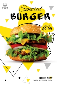 Burger Template Banner 4' × 6'