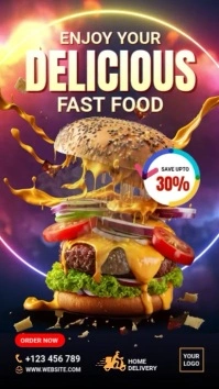Burger Template Instagram Story