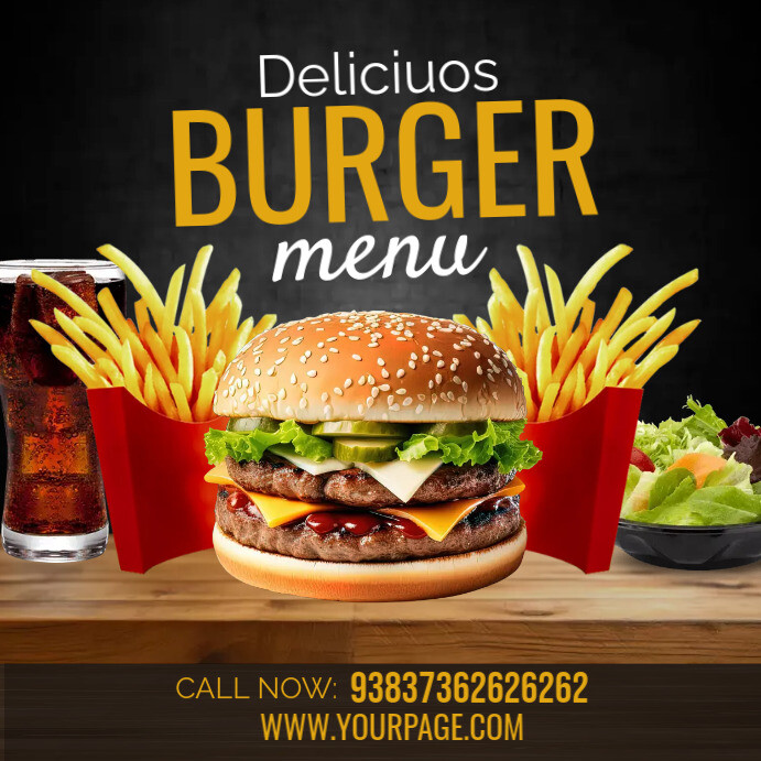 Burger template Instagram Post
