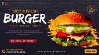 Burger Twitter post design template