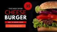 Burger Video Ad For Facebook Cover template