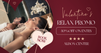 Burgundy Red & Gold Modern Valentine’s Day Spa Relax Promo Facebook Ad template