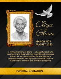Burial flyer | Burial Poster | Burial template | Burial Invitation