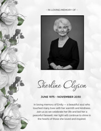 Burial flyer | Burial Poster | Burial template | Burial Invitation