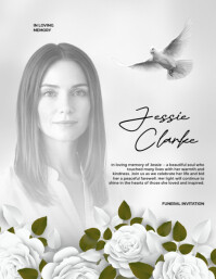 Burial flyer | Burial poster | Funeral flyer | Funeral poster template