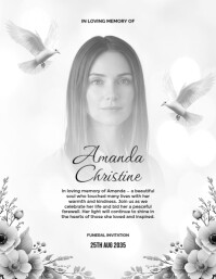 Burial flyer | Burial poster | Funeral flyer | Funeral poster template