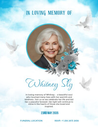 Burial flyer | Burial poster | Funeral flyer | Funeral poster template