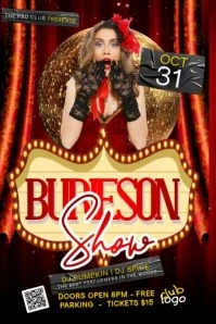 Burieson Party Video Плакат template