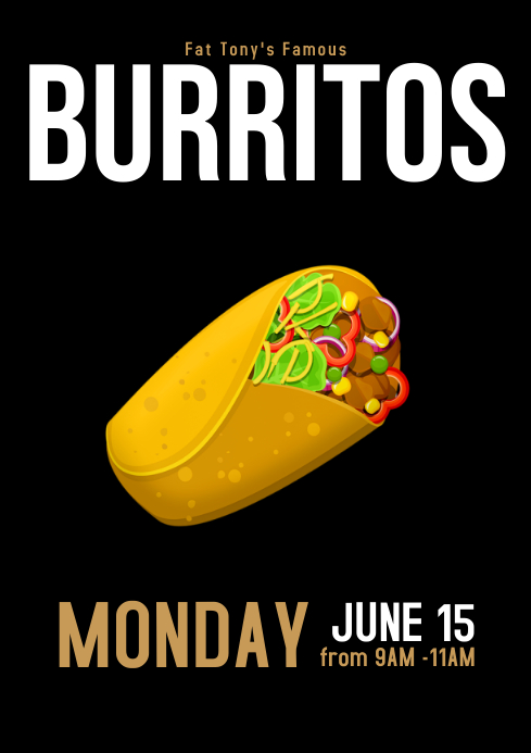 buritto Template | PosterMyWall