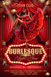Burlesque Banner 4' × 6' template