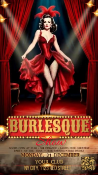 Rouge Burlesque Show Digitalt display Template
