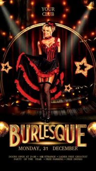 Negro Burlesque Party Digitalt display Template