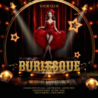 Burlesque Flyer Wpis na Instagrama template