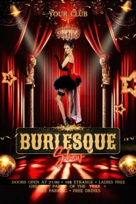 Burlesque Flyer Ishidi elingu 4' × 6' template