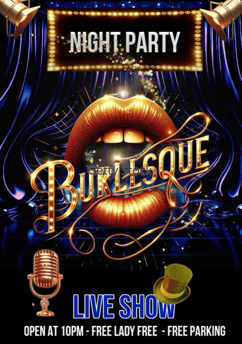 Burlesque Invitation Template A4 PosterMyWall Burlesque Invitation Template A4 PosterMyWall