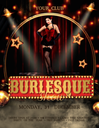 Burlesque Flyer Volante (Carta US) template