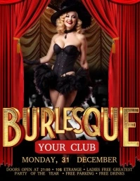 Burlesque Flyer Template Iflaya (Incwadi ye-US)