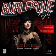 Burlesque night ad template for Instagram