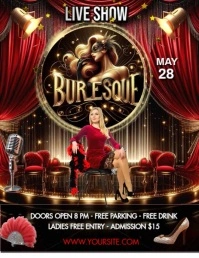 Burlesque show Flyer template