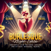 Burlesque Night Show Social Media Template Instagram Post