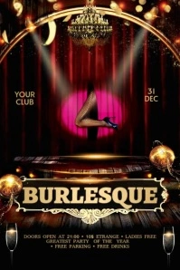 Burlesque Poster Плакат template