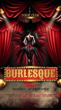 Burlesque Show Pantalla Digital (9:16) template