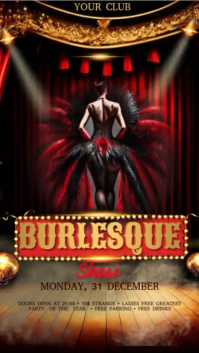 Burlesque Show Ekran reklamowy (9:16) template