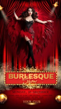 Burlesque Show Ekran reklamowy (9:16) template