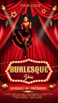 Burlesque Show Digital na Display (9:16) template