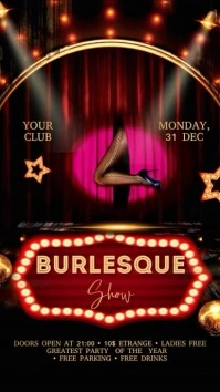 Burlesque Show Instagram 快拍 template