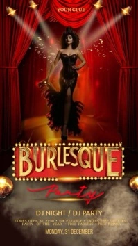 Burlesque Show Digital Display template