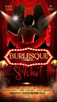 Burlesque Show Digital Display template