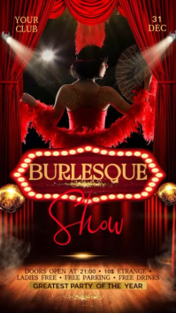 Burlesque Show Digital Display template