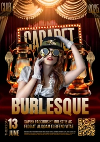 Burlesque Show Flyer A4 template