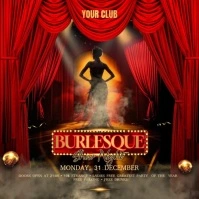 Burlesque Show Instagram Post Instagram-opslag template
