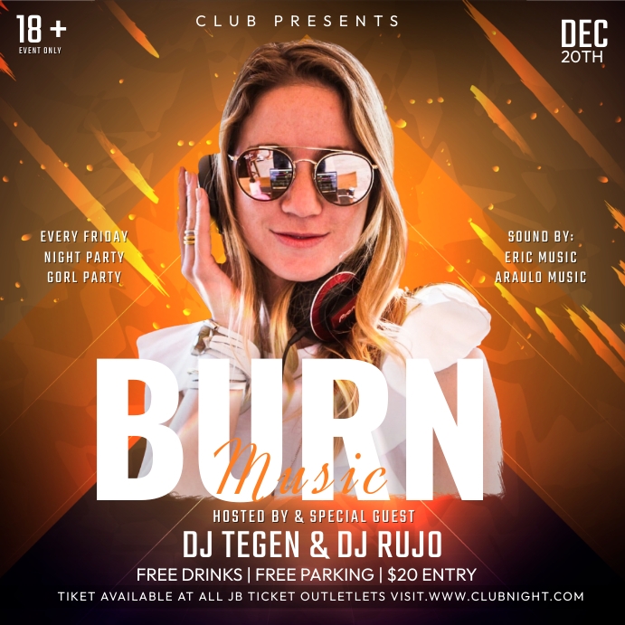 Copy of Burn Music Design PosterMyWall