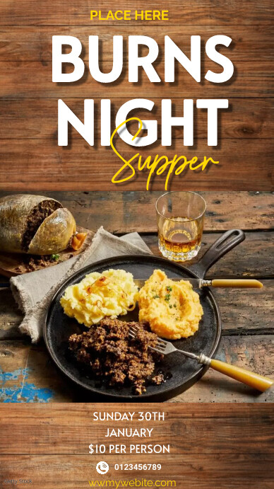 Burn Night Supper Flyers Template PosterMyWall burn-night-supper-flyers-template-postermywall