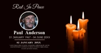 Burning Candle Funeral Poster Template – In Loving Memory Tribute Design Facebook Shared Image
