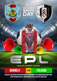Burnley vs Fulham A5 template