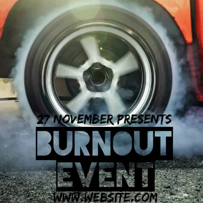 BURNOUT EVENT AD Quadrado (1:1) template
