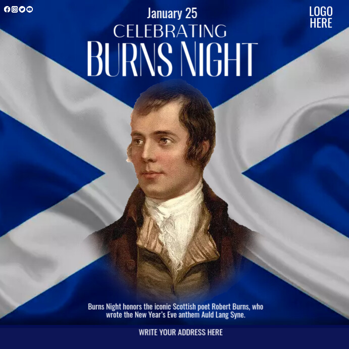burns night Template PosterMyWall
