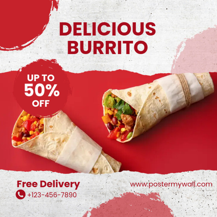 burrito menu template Instagram Post
